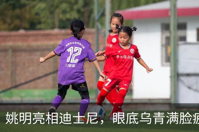 姚明亮相迪士尼，眼底乌青满脸疲惫，一身伤病走路一瘸一拐太沧桑